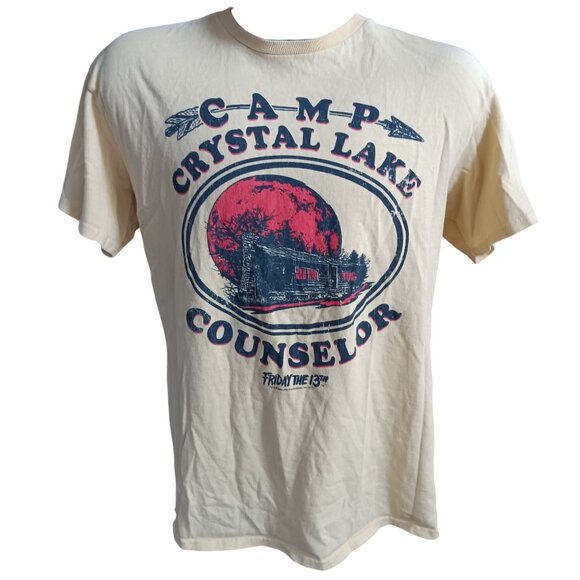 Large T-Shirt Camp Crystal Lake Counselor Friday The 13th Vintage Style - Picture 2 of 5
